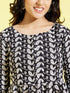 Girl's Black Pure Cotton Chikankari Kurta With Leggings Set